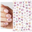 Butterfly and Fruit Nail Sticker Set with 5D Floral Designs Butterfly and Fruit Nail Sticker Set with 5D Floral Designs