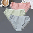 Patchwork Lace Cotton Panties Set Elegant Low Rise Lingerie Patchwork Lace Cotton Panties Set Elegant Low Rise Lingerie