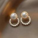 Bohemian Pearl Stud Earrings: Vintage Style Jewelry Gift Bohemian Pearl Stud Earrings: Vintage Style Jewelry Gift