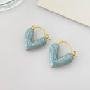 Colorful Pink Heart Hoop Earrings for Women Fashion Jewelry Wholesale Colorful Pink Heart Hoop Earrings for Women Fashion Jewelry Wholesale