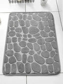 Mat Non Slip Cobblestone Embossed Bathroom Rug Memory Foam Mat Non Slip Cobblestone Embossed Bathroom Rug Memory Foam