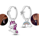 Zircon Heart Shaped Silver Earrings Elegant Gift for Women Zircon Heart Shaped Silver Earrings Elegant Gift for Women