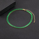 Nidin Classic Colorful Tennis Necklace Men and Women Jewelry Nidin Classic Colorful Tennis Necklace Men and Women Jewelry