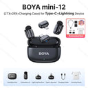 BOYA Mini Wireless Lavalier Microphone For iPhone iPad Android Type C 2.4 GHz HD BOYA Mini Wireless Lavalier Microphone For iPhone iPad Android Type C 2.4 GHz HD