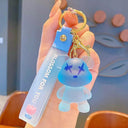 Crystal Bow Tie Bear Keychain Charm Pendant Cute Accessory Crystal Bow Tie Bear Keychain Charm Pendant Cute Accessory