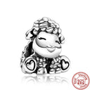 Sterling Silver Puppy Family Zircon Pendant For Dog Lovers Sterling Silver Puppy Family Zircon Pendant For Dog Lovers