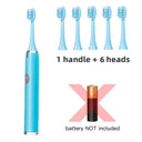 Sonic Electric Toothbrush with Replaceable Heads Waterproof Design for Couples Sonic Electric Toothbrush with Replaceable Heads Waterproof Design for Couples