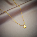 XIYANIKE 316L Stainless Steel Gold Color Love Heart Necklace XIYANIKE 316L Stainless Steel Gold Color Love Heart Necklace