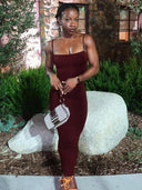 Summer Chic Solid Color Bodycon Dress Elegant Style Fit Summer Chic Solid Color Bodycon Dress Elegant Style Fit