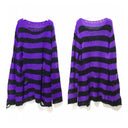 Gothic Striped Sweater: Edgy Punk Style for Women Gothic Striped Sweater: Edgy Punk Style for Women