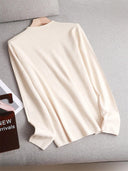 Elegant Mock Neck Pullover Sweater for Timeless Style Elegant Mock Neck Pullover Sweater for Timeless Style