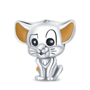 New 925 Sterling Silver Wolf Head Dumbo Pendant Beads New 925 Sterling Silver Wolf Head Dumbo Pendant Beads