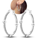 Zircon Heart Shaped Silver Earrings Elegant Gift for Women Zircon Heart Shaped Silver Earrings Elegant Gift for Women
