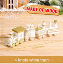 Charming Wooden And Plastic Christmas Train Ornament Charming Wooden And Plastic Christmas Train Ornament