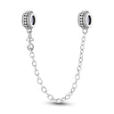 Safety Chain Silver Plated Beads Classic Safety Chain Charm Safety Chain Silver Plated Beads Classic Safety Chain Charm