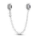Silver Plated Beads Safety Chain Charm Bracelet Accessory Silver Plated Beads Safety Chain Charm Bracelet Accessory