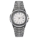 Vintage Floral Carved Men's Quartz Watch Sophisticated Timepiece Vintage Floral Carved Men's Quartz Watch Sophisticated Timepiece