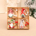 Charming Wooden Christmas Gnome Ornaments for Tree Decor Charming Wooden Christmas Gnome Ornaments for Tree Decor