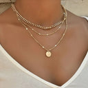 Vintage Necklace on Neck Chain Women's Jewelry Layered Gifts Vintage Necklace on Neck Chain Women's Jewelry Layered Gifts