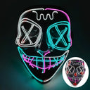Halloween LED Purge Neon Light Up Mask With LED Gloves Halloween LED Purge Neon Light Up Mask With LED Gloves