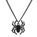 Spider Halloween Pendant Cross Chain Necklace Gothic Gift Spider Halloween Pendant Cross Chain Necklace Gothic Gift
