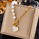 XIYANIKE 316L Stainless Steel Gold Color Love Heart Necklace XIYANIKE 316L Stainless Steel Gold Color Love Heart Necklace