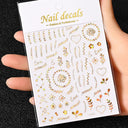 Celestial Gold Nail Art Sticker Set - Sun Moon Star Designs Celestial Gold Nail Art Sticker Set - Sun Moon Star Designs