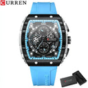 Curren Chronograph Square Dial Men's Wristwatch Luxury Curren Chronograph Square Dial Men's Wristwatch Luxury