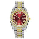 Golden Diamond Mens Quartz Watch Luxury Hip Hop Timepiece Golden Diamond Mens Quartz Watch Luxury Hip Hop Timepiece