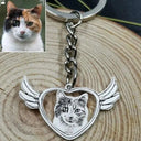 Personalized Engraved Pet Photo Keychain Custom Jewelry Gift Personalized Engraved Pet Photo Keychain Custom Jewelry Gift