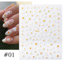 3D Sakura Blossom Nail Art Stickers for Elegant Designs 3D Sakura Blossom Nail Art Stickers for Elegant Designs