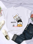Sleeping Cats Stack T Shirt For Playful Feline Comfort Sleeping Cats Stack T Shirt For Playful Feline Comfort