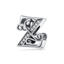 925 Sterling Silver Zircon Vine 26 Letters Pendants Bead 925 Sterling Silver Zircon Vine 26 Letters Pendants Bead