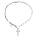 European And American Jewelry Cross Heart Pendant Necklace European And American Jewelry Cross Heart Pendant Necklace