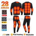 Winter Heated Underwear Set Women Men USB Electric Heating Jacket Winter Heated Underwear Set Women Men USB Electric Heating Jacket