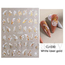 Fantasy Butterfly Nail Decals - Silver Holographic Flames Fantasy Butterfly Nail Decals - Silver Holographic Flames