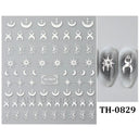 Fantasy Butterfly Nail Decals - Silver Holographic Flames Fantasy Butterfly Nail Decals - Silver Holographic Flames