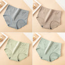 ZJX 4Pcs Set High Waist Cotton Women Panties Plus Size Body Shaper ZJX 4Pcs Set High Waist Cotton Women Panties Plus Size Body Shaper