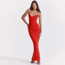 WannaThis Corsets Tube Midi Dress Backless Bodycon 2023 WannaThis Corsets Tube Midi Dress Backless Bodycon 2023
