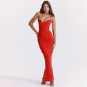 WannaThis Corsets Tube Midi Dress Backless Bodycon 2023 WannaThis Corsets Tube Midi Dress Backless Bodycon 2023
