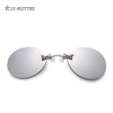 UV400 Clip-On Round Rimless Sunglasses for Men Vintage Mini UV400 Clip-On Round Rimless Sunglasses for Men Vintage Mini