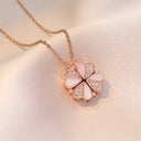 Fashion Retro Lucky Four Leaf Clover Necklace Gift for Women Fashion Retro Lucky Four Leaf Clover Necklace Gift for Women