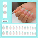 Purple Floral Ballerina Nail Tips 24pcs False Nails Box Purple Floral Ballerina Nail Tips 24pcs False Nails Box