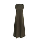 Satin Maxi Dress: Silk Blend Elegance with V-Neckline Satin Maxi Dress: Silk Blend Elegance with V-Neckline