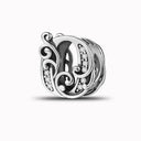 925 Sterling Silver Zircon Vine 26 Letters Pendants Bead 925 Sterling Silver Zircon Vine 26 Letters Pendants Bead