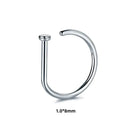1PC 316L Stainless Steel Double Spiral Nose Hoop Ring 1PC 316L Stainless Steel Double Spiral Nose Hoop Ring