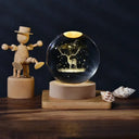 3D Crystal Ball Light Carving Solar System Night Light LED 3D Crystal Ball Light Carving Solar System Night Light LED