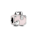 Fashion Pink Pansy Flower Pendant Bead 925 Sterling Silver Fashion Pink Pansy Flower Pendant Bead 925 Sterling Silver