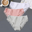 Patchwork Lace Cotton Panties Set Elegant Low Rise Lingerie Patchwork Lace Cotton Panties Set Elegant Low Rise Lingerie