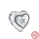 Crown Flowers Heart Silver Bead Charm Elegant Pandora Accessory Crown Flowers Heart Silver Bead Charm Elegant Pandora Accessory